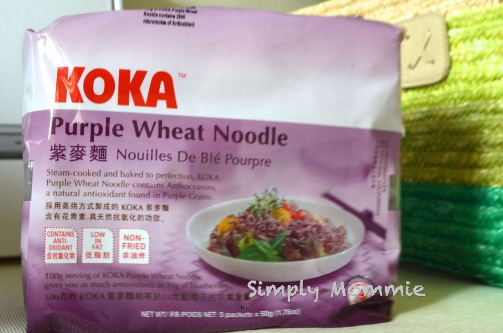 Koka Purple Wheat Noodles with Chicken Cabbage soup Simply Mommie